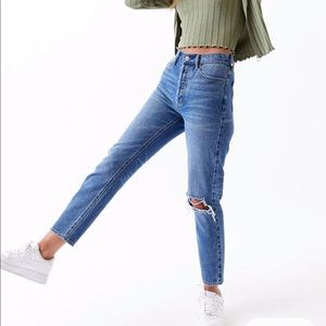 PacSun Medium Ultra High Waisted Slim Mom Jeans